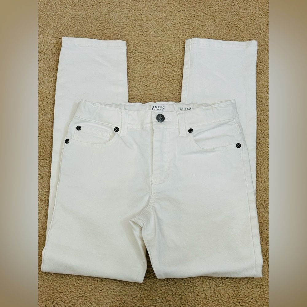 NWT Jack Denim by Janie and Jack White Slim Jeans Girls Sz 10 - Picture 3 of 14